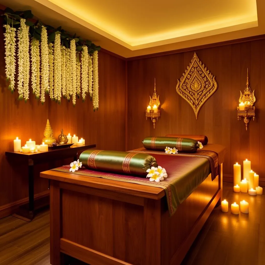 Traditional Thai spa treatment room at Meditative Spa